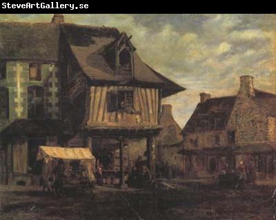 Theodore Rousseau Marketplace in Normandy (san04)